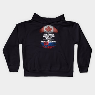 Canadian Grown With Slovak Roots - Gift for Slovak With Roots From Slovakia Kids Hoodie